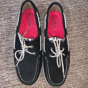 Black and Tan Sperrys Womens